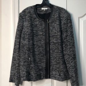 Calvin Klein 2x black white grey jacket like new